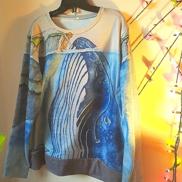 Hurry! Store Close Next Week!! Whale sweatshirt 3xl - Picture 2 of 7